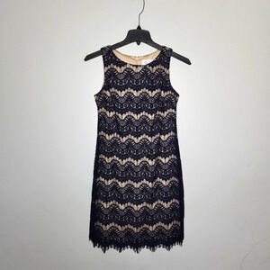 Eliza J women's mini lace dress size 4 navy blue